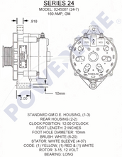 Load image into Gallery viewer, Powerline 24-7 Alternator 160 amp 12 Volt 14 Volt HD Power Solutions Dimensions