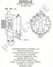 Load image into Gallery viewer, Powerline 24-7 Alternator 160 amp 12 Volt 14 Volt HD Power Solutions Dimensions 
