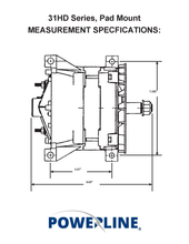 Load image into Gallery viewer, Powerline 31-108PM Alternator 150 amp 24 Volt 28 Volt HD Power Solutions Dimensions
